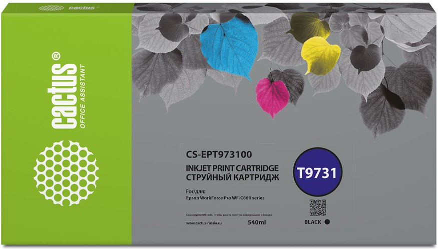 

Картридж струйный CACTUS CS-EPT973100 T9731 черный