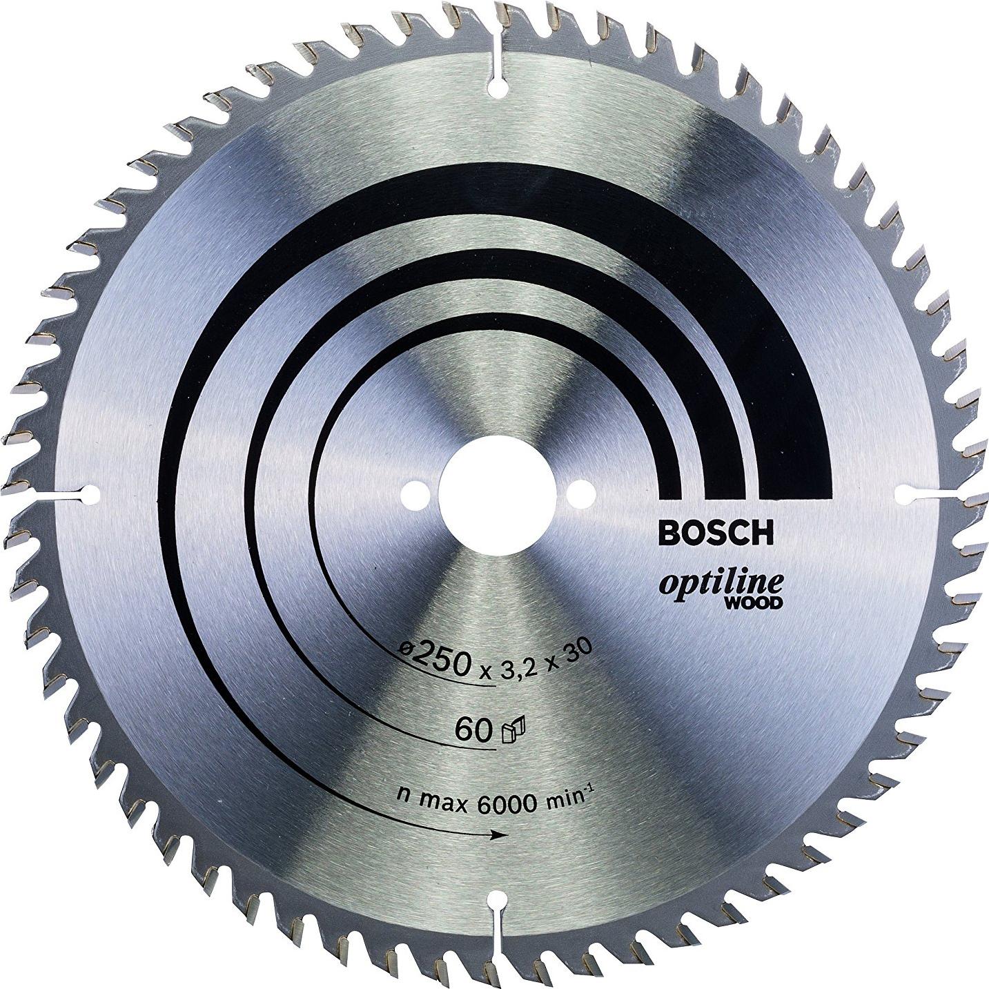 

Диск по дереву Bosch STD WO 250x30-60T 2608640729, OptilineWood 250х30 мм 60 зуб. по дереву