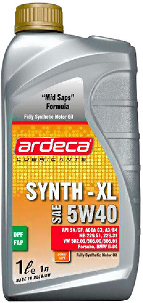 

Моторное масло Ardeca Synth-XL 5W40 1л [P01031-ARD001], Synth-XL 5W40 1л