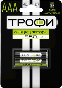 

Комплект аккумуляторов Трофи HR03-2BL 950 mAh / C0032097, Аккумуляторная батарейка Трофи HR03-2BL 950 mAh C0032097