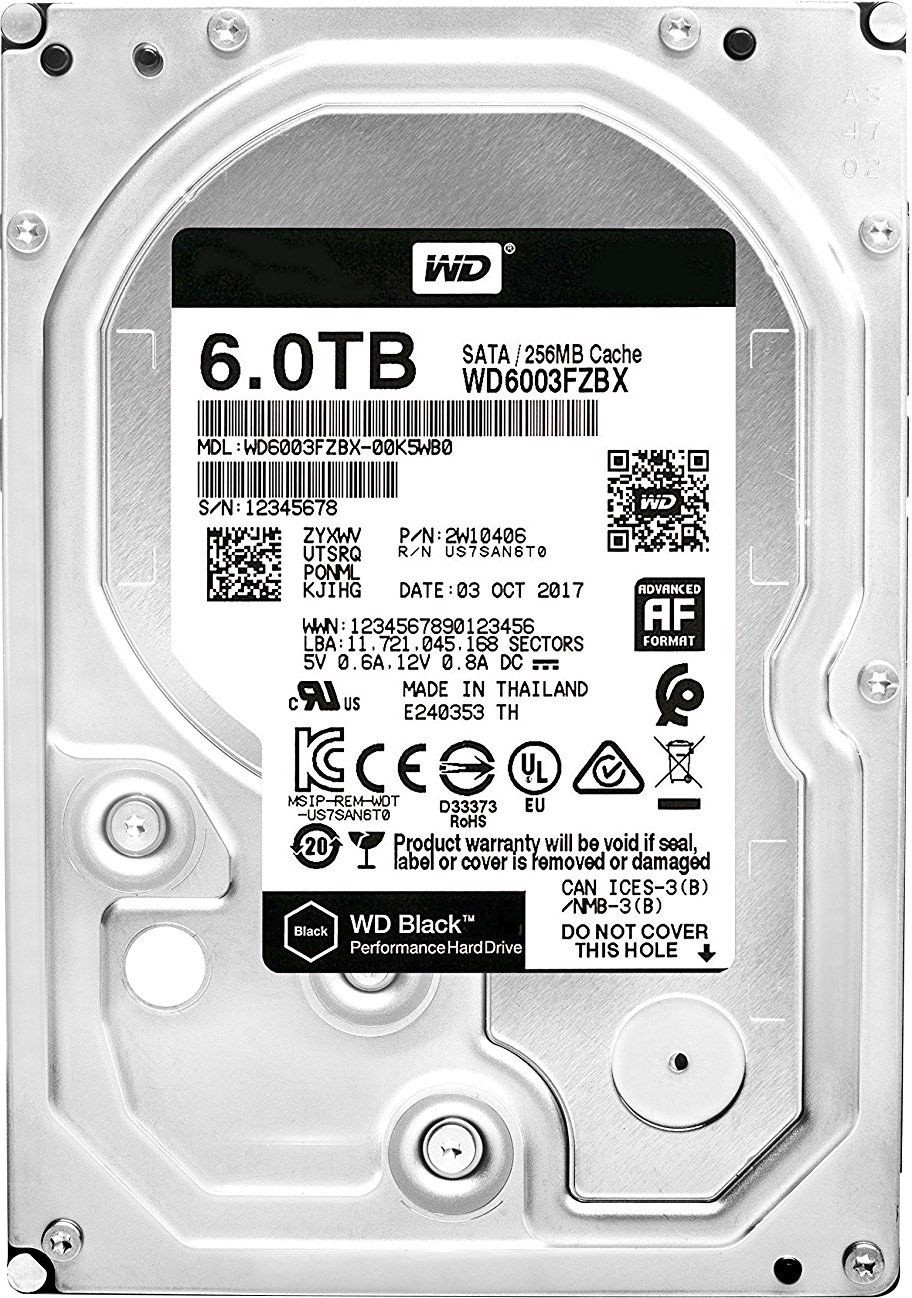 

Жесткий диск WD Black 6TB WD6003FZBX