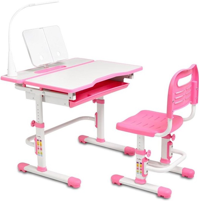 

Парта + стул Cubby Botero Pink со светильником (221955)