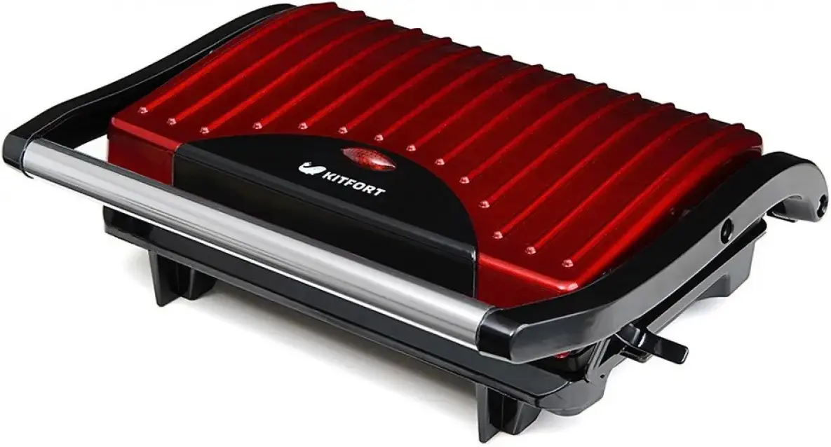 

Сэндвичница Kitfort KT-1609 Panini Maker Красный/Черный, Сэндвичница Kitfort Panini Maker KT-1609 640Вт красный/черный