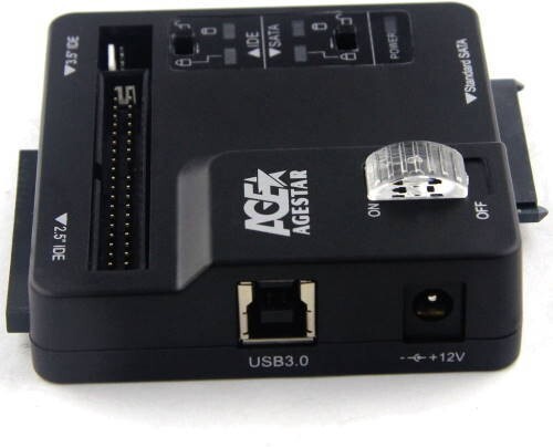 

Кабель для компьютера AgeStar HDD/SSD SATA IDE пластик черный [3FBCP], Адаптер AgeStar 3FBCP