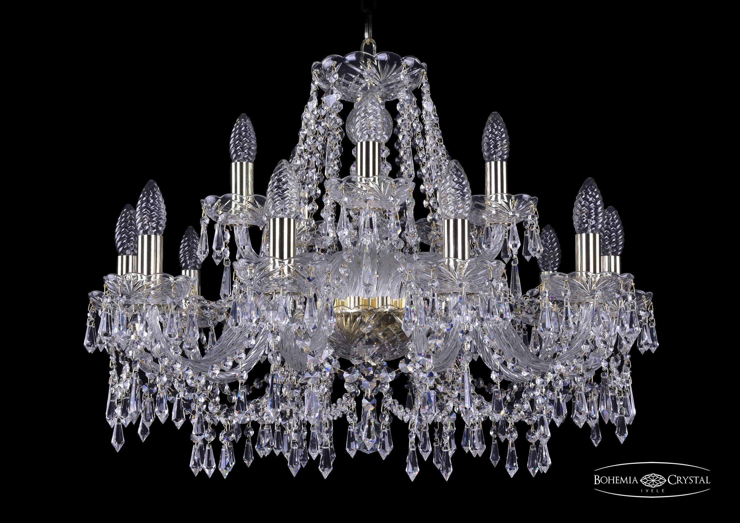 

Подвесная люстра Bohemia Ivele Crystal 1403/10+5/240/G