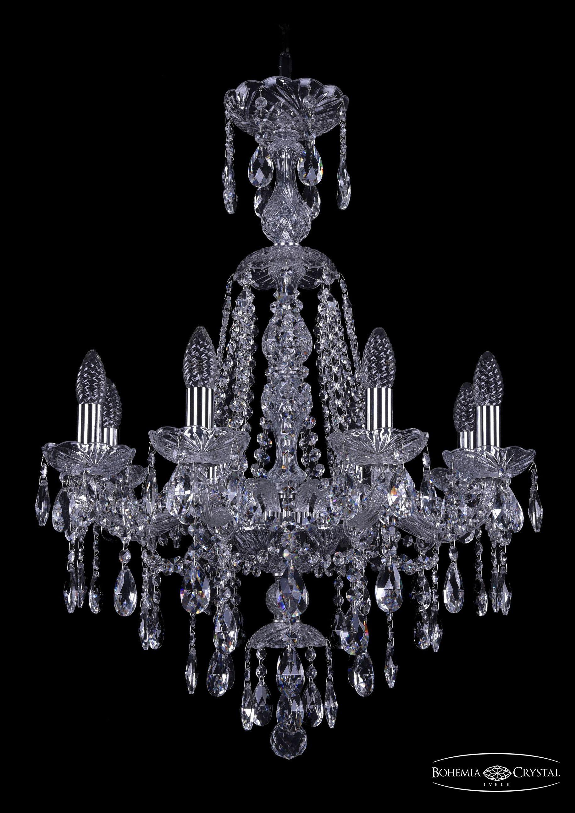 

Подвесная люстра Bohemia Ivele Crystal 1415/8/200/XL-76/Ni