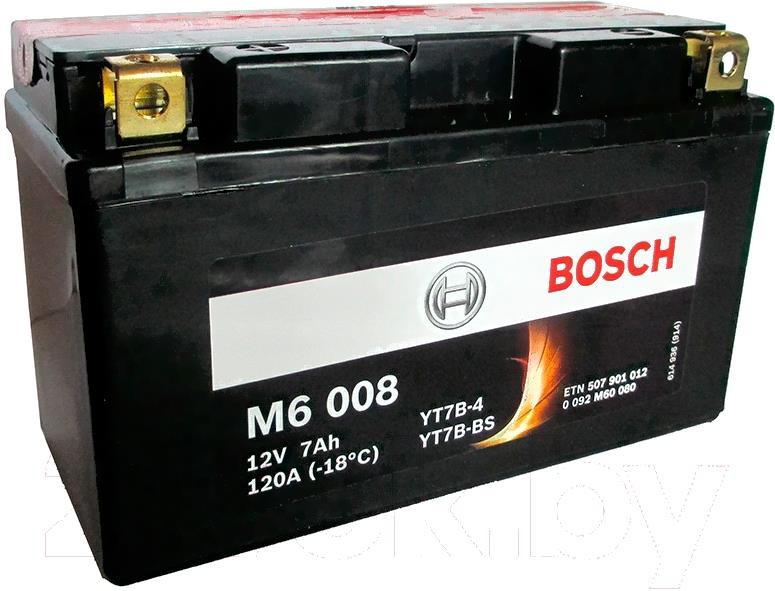 

Аккумулятор Bosch M6 YT7B-4/YT7B-BS 507901012 7 А/ч [0092M60080], Аккумулятор Bosch M6 YT7B-4/YT7B-BS 507901012 7 А/ч 0092M60080
