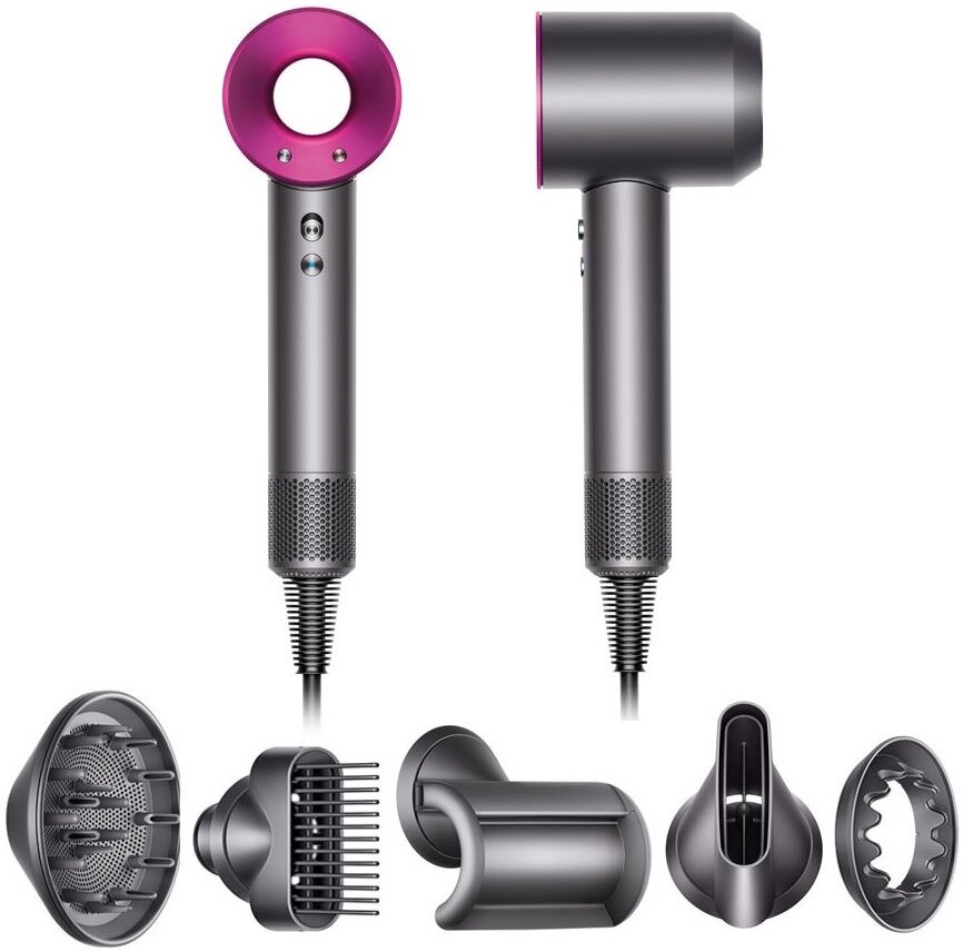 

Фен DYSON Supersonic HD07 фуксия/серый