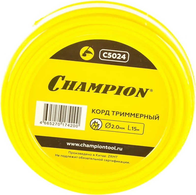 

Корд для триммера Champion Star 2.0мм*15м звезда (C5024)