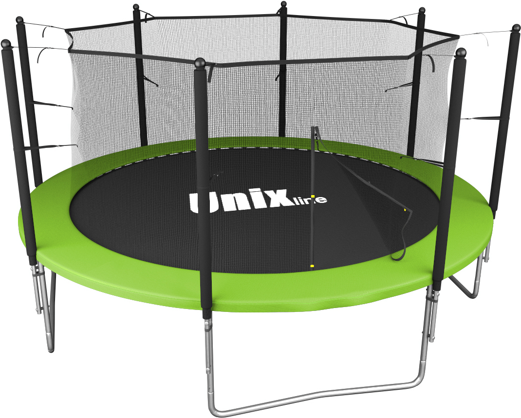 

Батут Unix line inside Simple 12 ft-366 см Green с защитной сеткой, Батут Unix line Simple 12 ft Green inside TRSI12ING