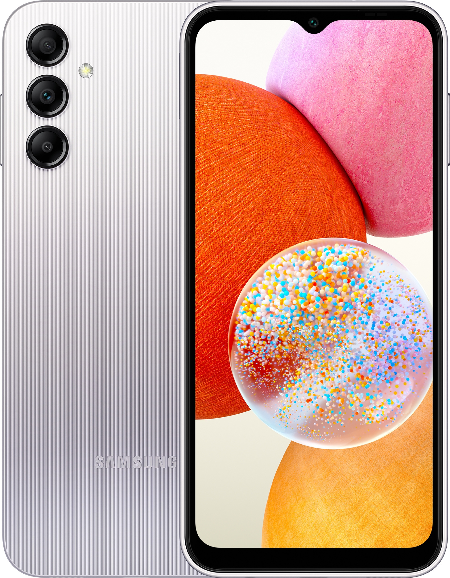 

Смартфон Samsung SM-A145 Galaxy A14 64Gb/4Gb серебристый (SM-A145PZSDMEA)