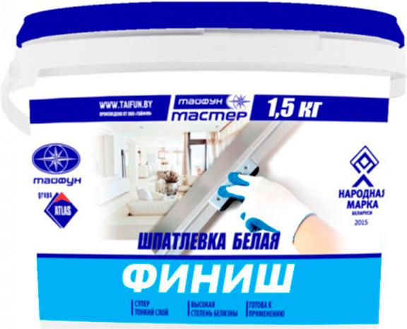 

Шпатлевка Тайфун Мастер Финиш 1.5кг, Мастер Финиш 1.5кг