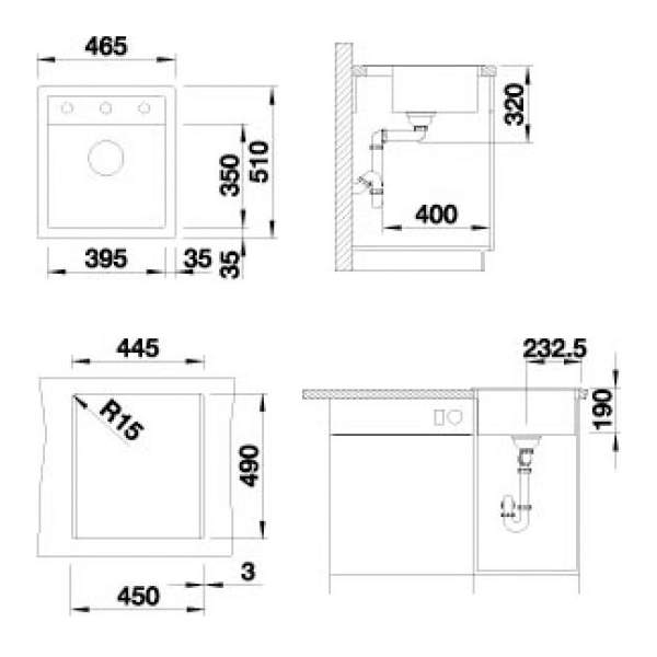 

Кухонная мойка Blanco Dalago 45-F белый [517169], Dalago 45-F