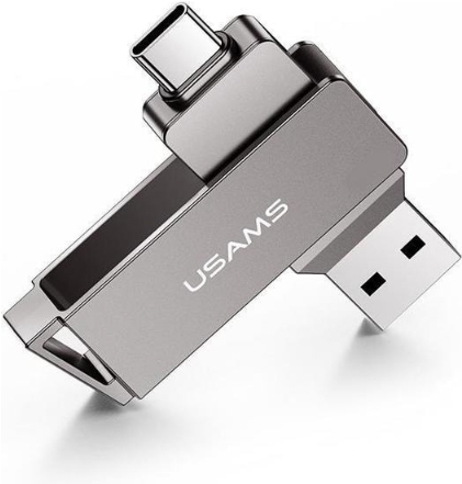 

Usb flash Usams 16Gb USB3.0+Type-C US-ZB198 Rotatable High Speed серый [ZB198UP01], USB Flash Usams Type-C + USB3.0 Rotatable High Speed Flash Drive 16GB (ZB198UP01)