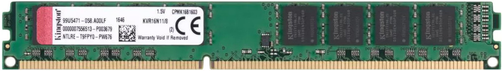 

Оперативная память Kingston ValueRAM 8GB DDR3 PC3-12800 (KVR16N11/8), Оперативная память Kingston ValueRAM 8GB DDR3 PC3-12800 KVR16N11/8