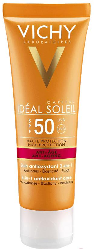 

Спрей для загара Vichy Capital Soleil уход 3 в 1 антивозрастной с антиокисдантами SPF50 (50мл), Capital Soleil уход 3 в 1 антивозрастной с антиокисдантами SPF50 (50мл)