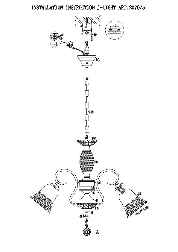 

Люстра J-Light Sonya 2070/5 Chrome [4610019166039], Sonya 2070/5