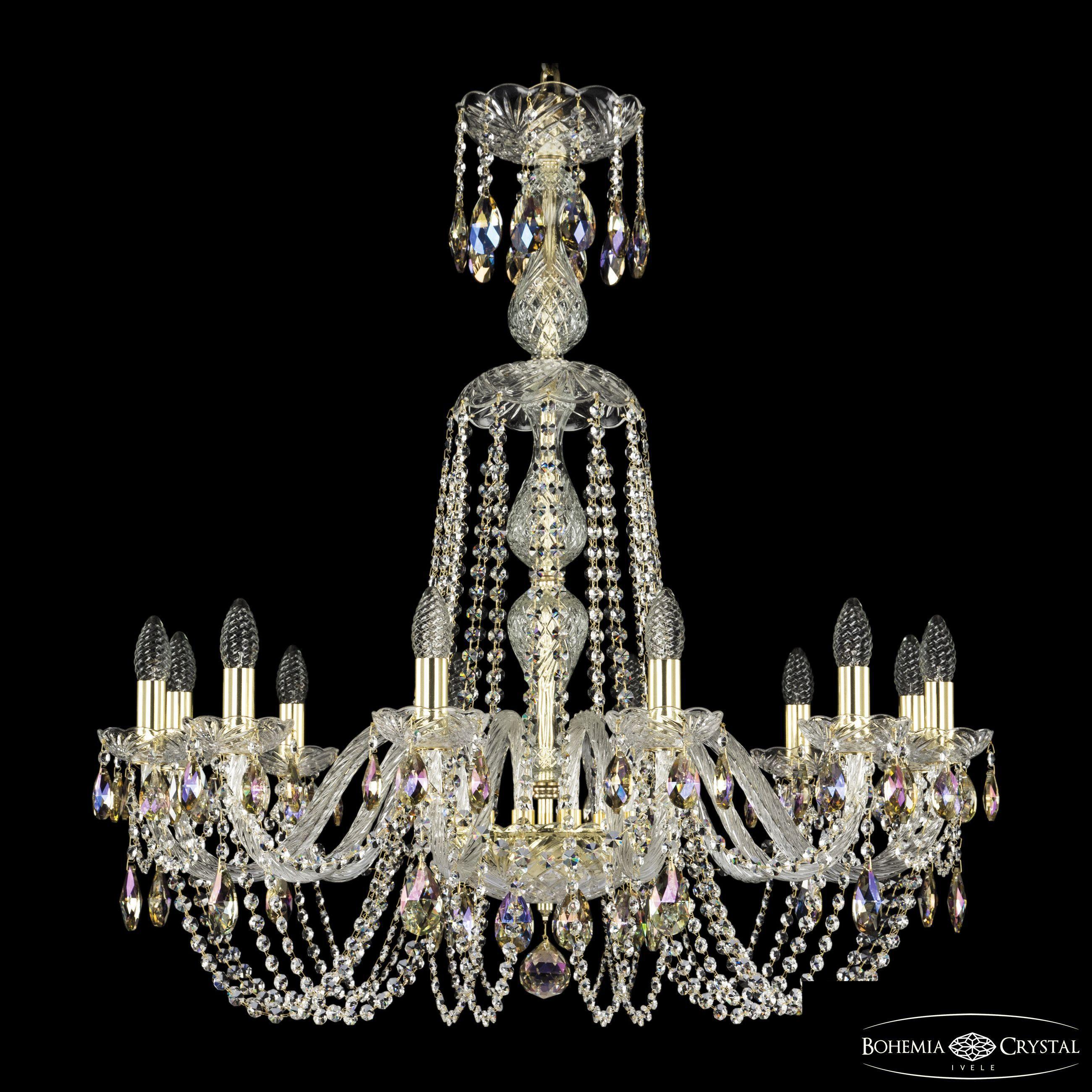 

Подвесная люстра Bohemia Ivele Crystal 1402/12/300/XL-90 G K801