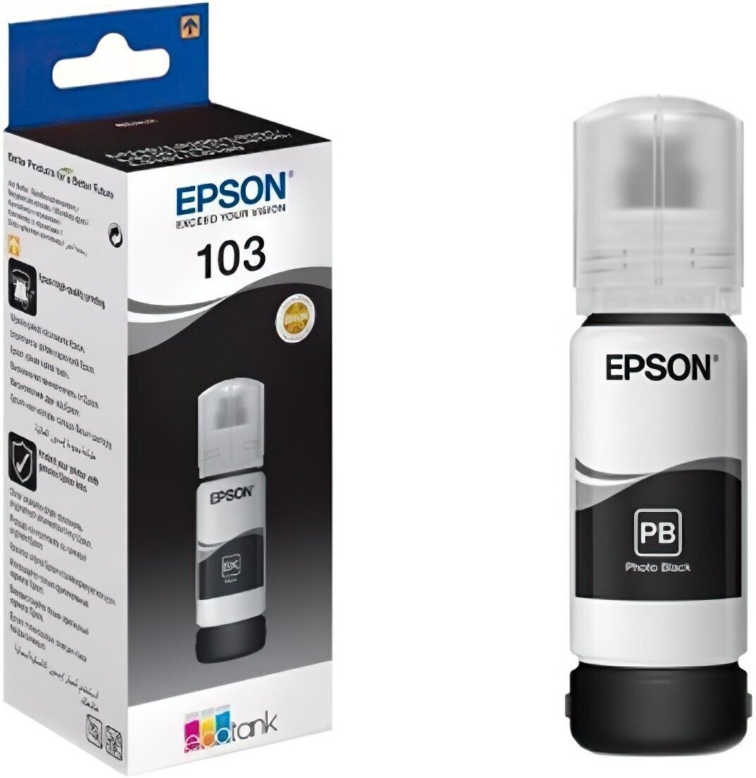 

Картридж Epson C13T00S14A, Картридж струйный Epson 103BK C13T00S14A черный для Epson L3100/3110/3150