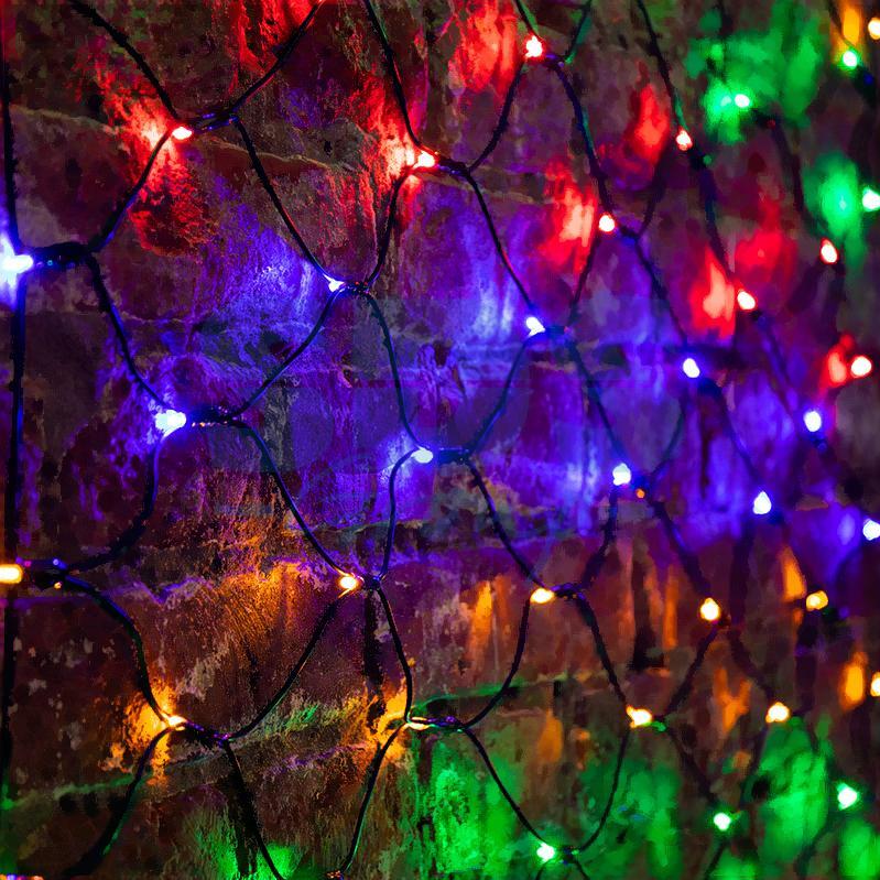 

Новогодняя гирлянда Neon-night Сеть 2x1.5m 240 LED Multicolor [215-029], Гирлянда-сеть светодиодная 2х1,5м, свечение с динамикой, черный провод, мульти диоды NEON-NIGHT