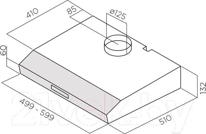 

Кухонная вытяжка Elica Krea Lux GFA IX/F/60 (55311166/3), Krea Lux GFA IX/F/60