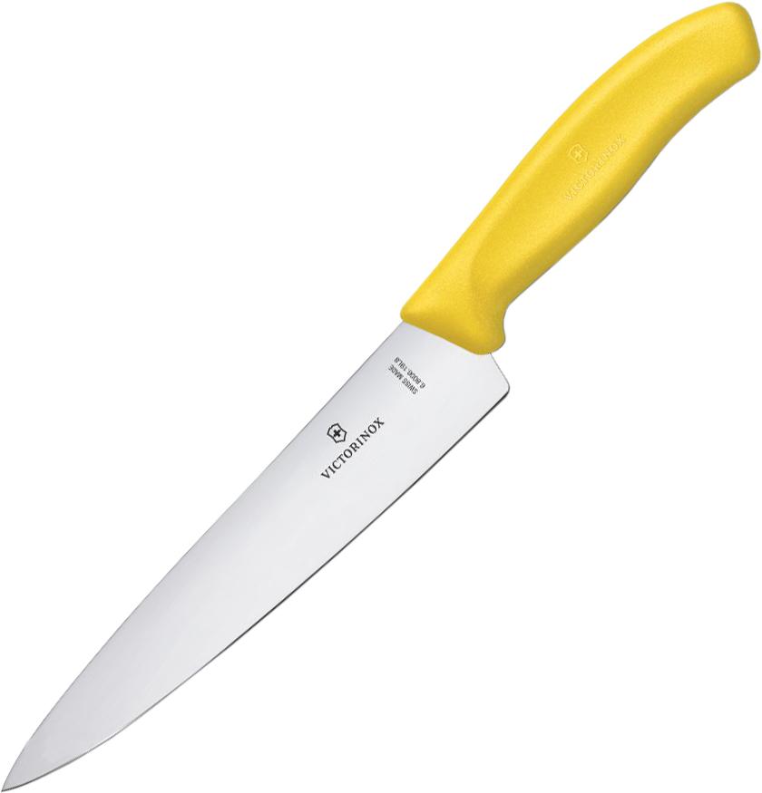 

Кухонный нож Victorinox Swiss Classic разделочный для мяса 190мм желтый [6.8006.19L8B], Кухонный нож Victorinox 6.8006.19L8B