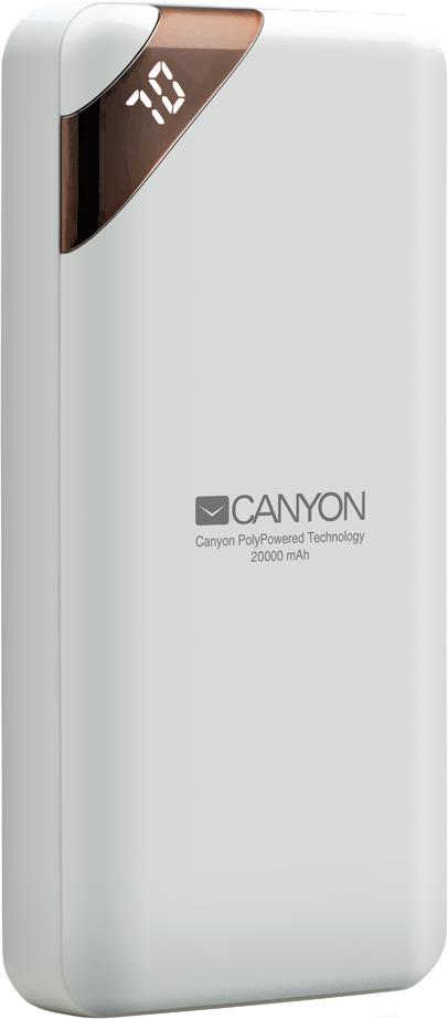 

Портативное зарядное устройство Canyon Power bank 20000mAh White [CNE-CPBP20W], Портативное зарядное устройство Canyon CNE-CPBP20W