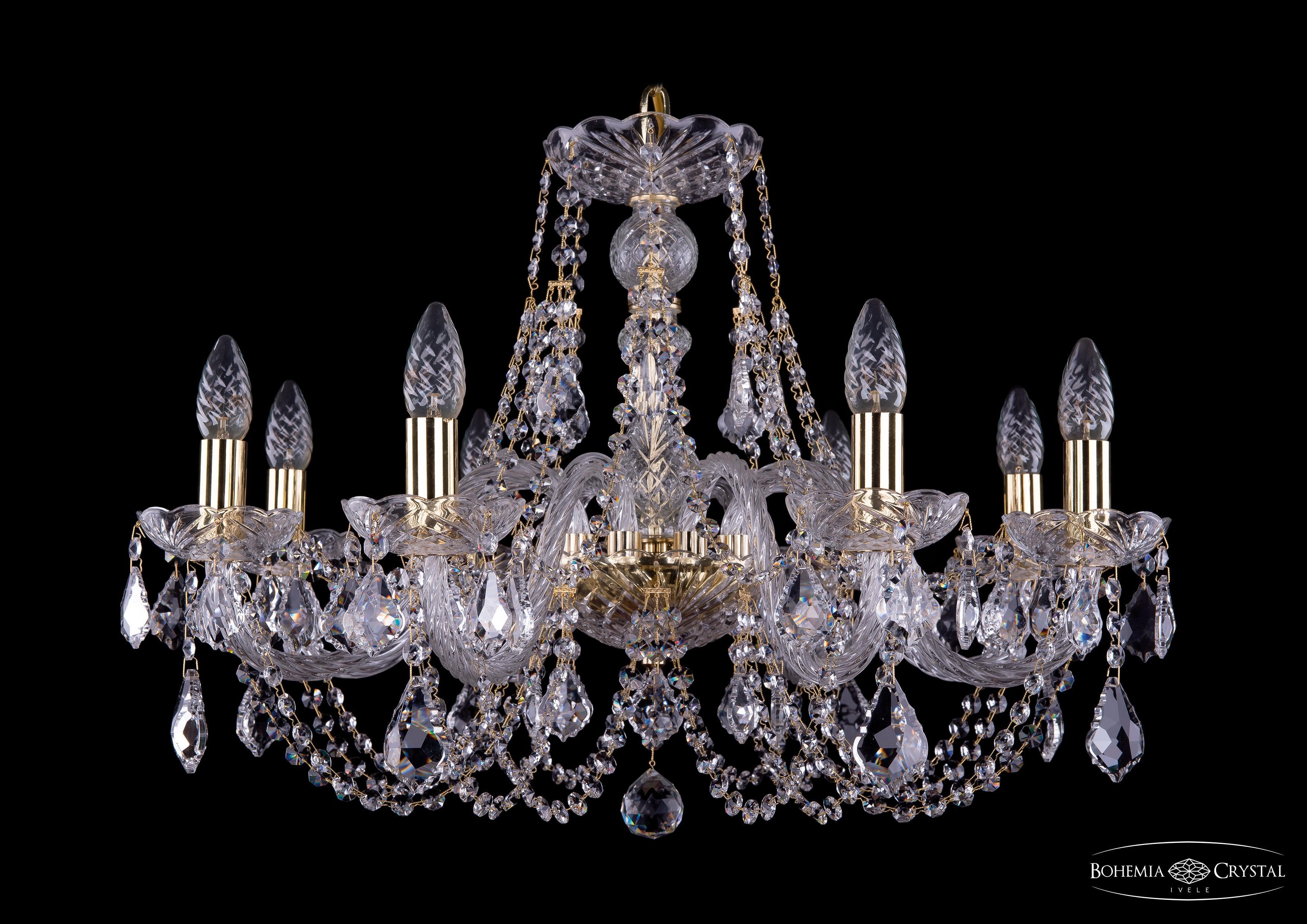 

Подвесная люстра Bohemia Ivele Crystal 1406/8/240/G/Leafs