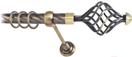 

Карниз Lm Decor Вираж 098 1р витой 25мм 2.4м антик, Вираж 098 1р витой 25мм 2.4м