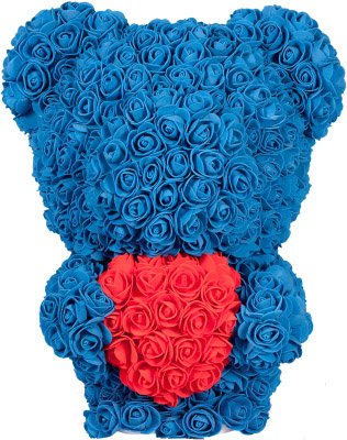 

Сувенир Teddy Rose Bear 8027 Медведь из цветов стоящий с сердцем 40см Blue, 8027 Медведь из цветов стоящий с сердцем 40см