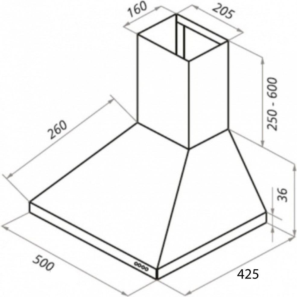 

Вытяжка купольная Schtoff Haus 50 (белый), Вытяжка Schtoff Haus 50 white