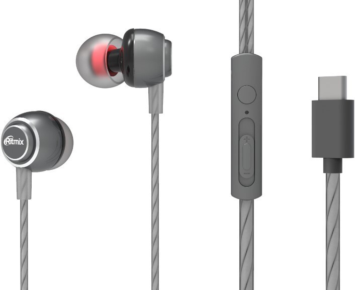 

Наушники Ritmix RH-150MC Space Grey, Наушники Ritmix RH-150MC (серый)