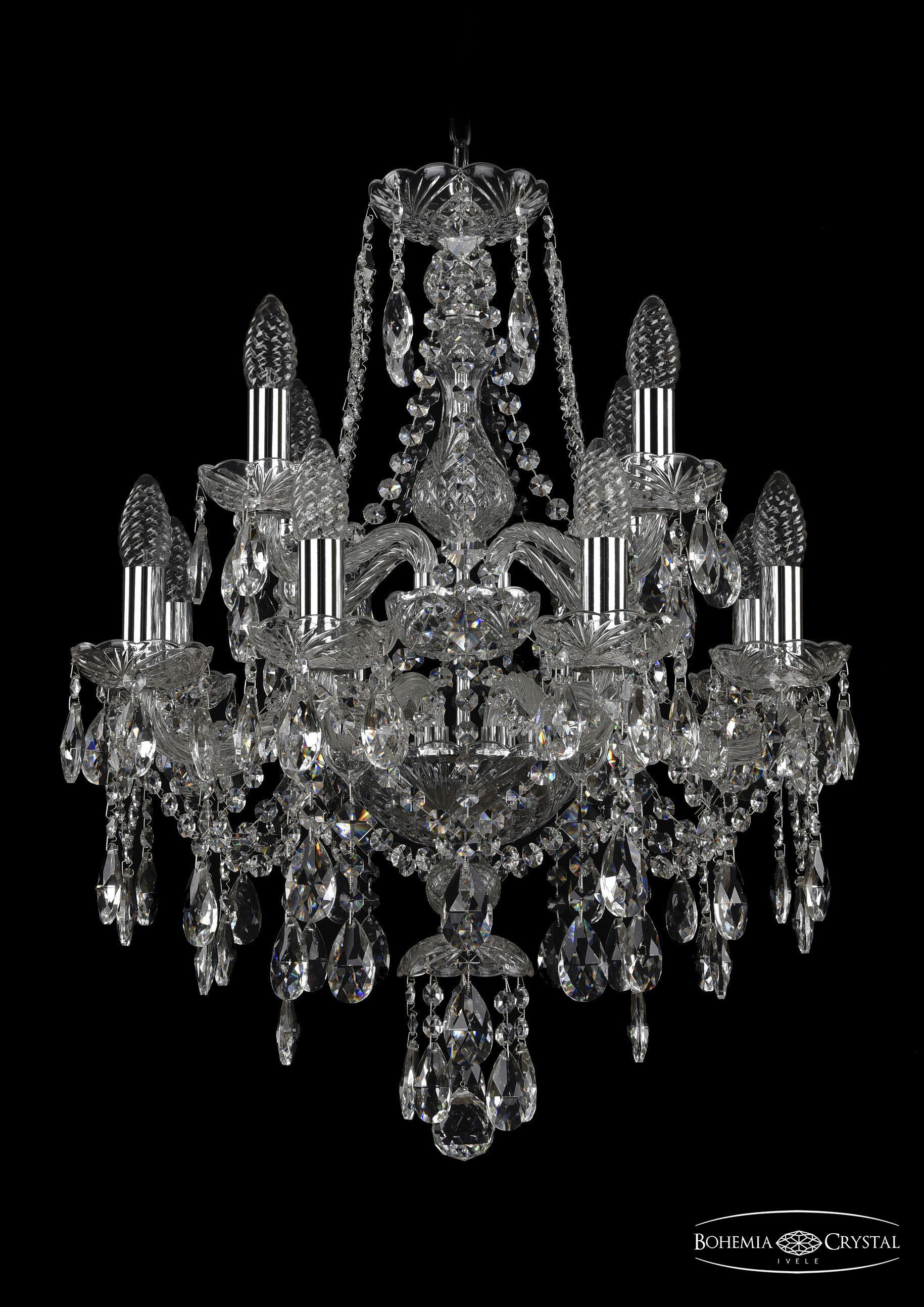 

Подвесная люстра Bohemia Ivele Crystal 1415/8+4/165/2d/Ni