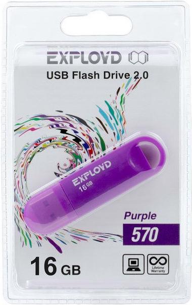 

Usb flash Exployd 16GB-570 пурпурный, 16GB-570