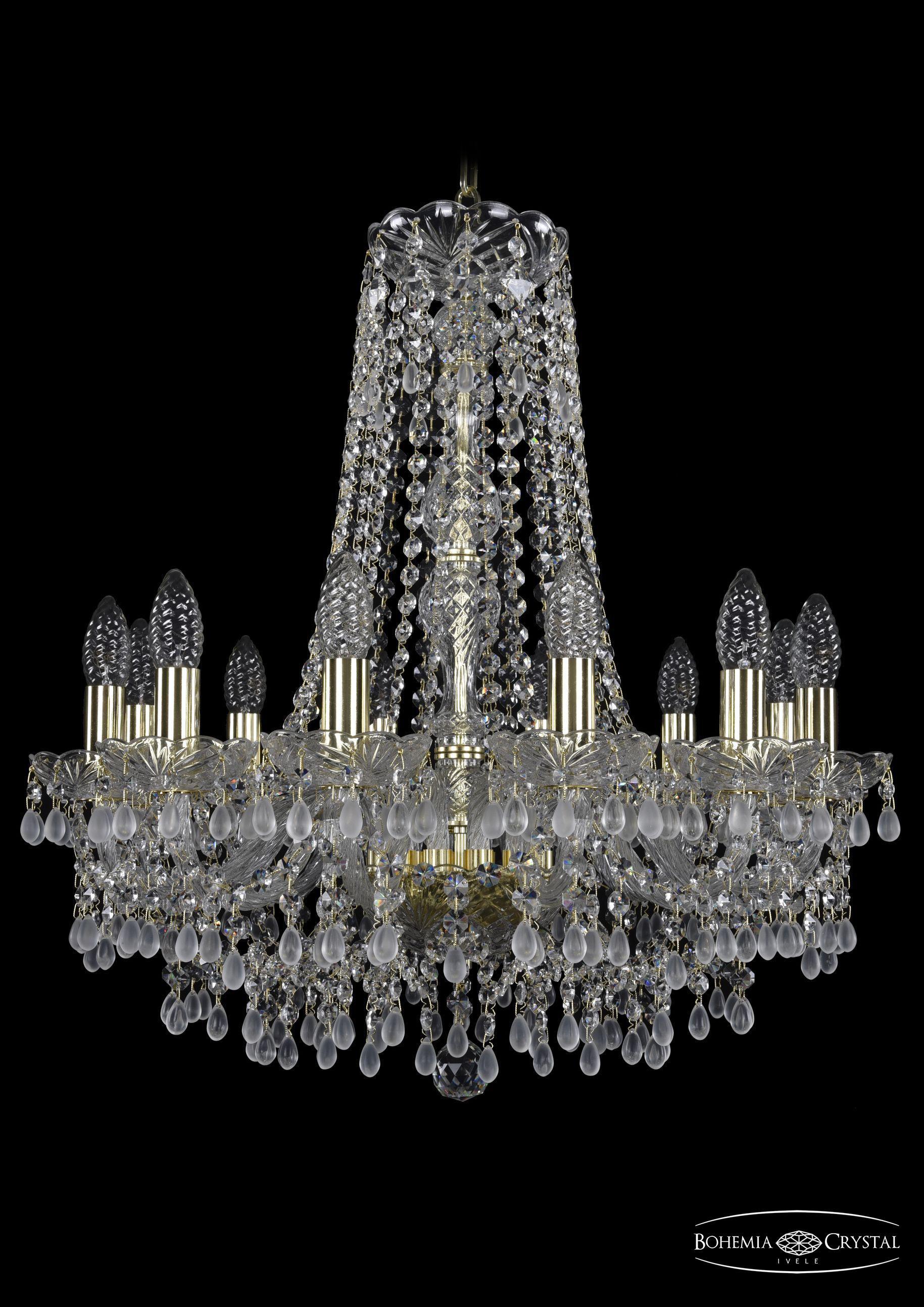 

Подвесная люстра Bohemia Ivele Crystal 1410/12/195/h-60/G/V0300