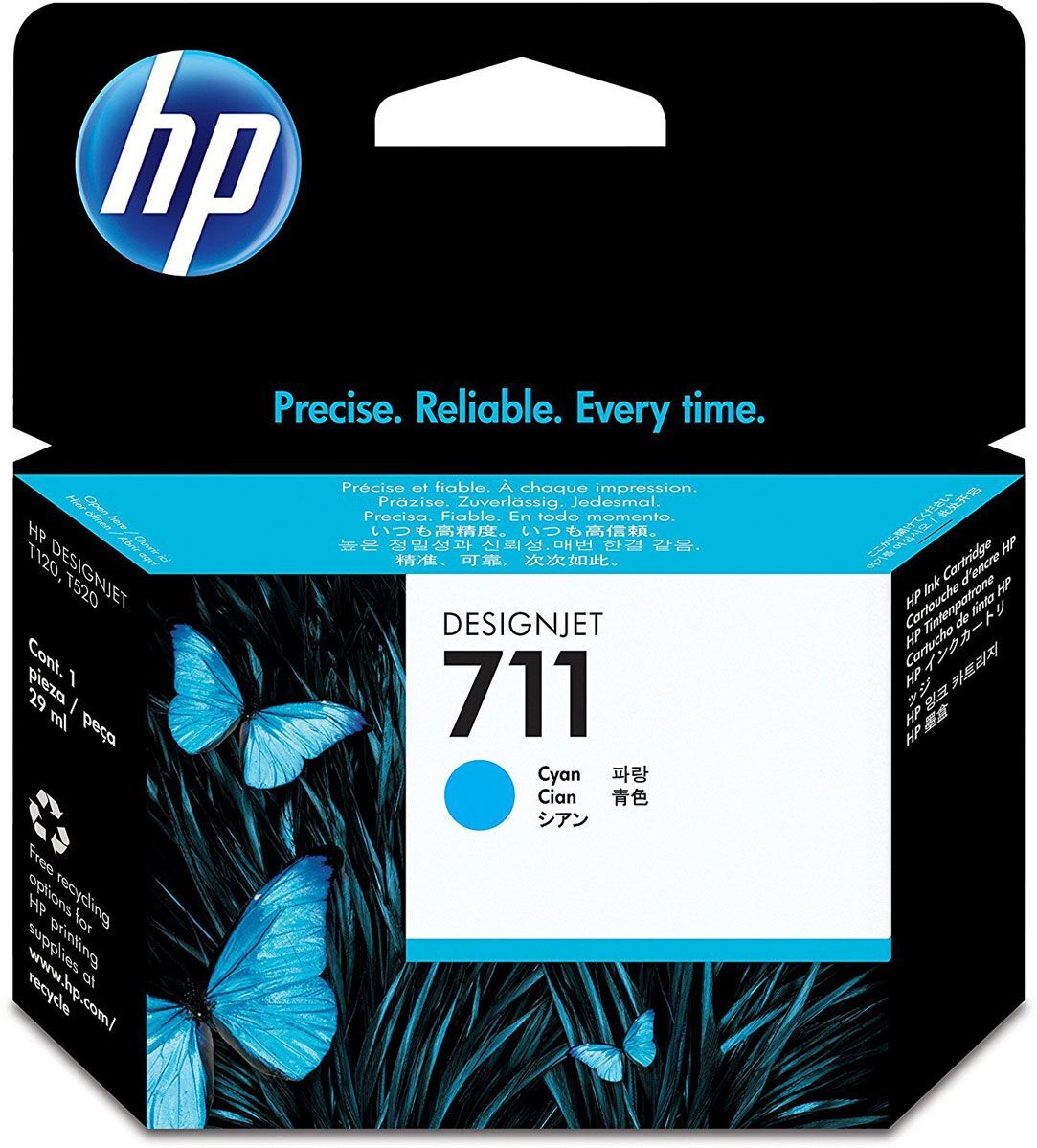 

Картридж для принтера HP 711 (CZ130A), Картридж HP 711 голубой (CZ130A)