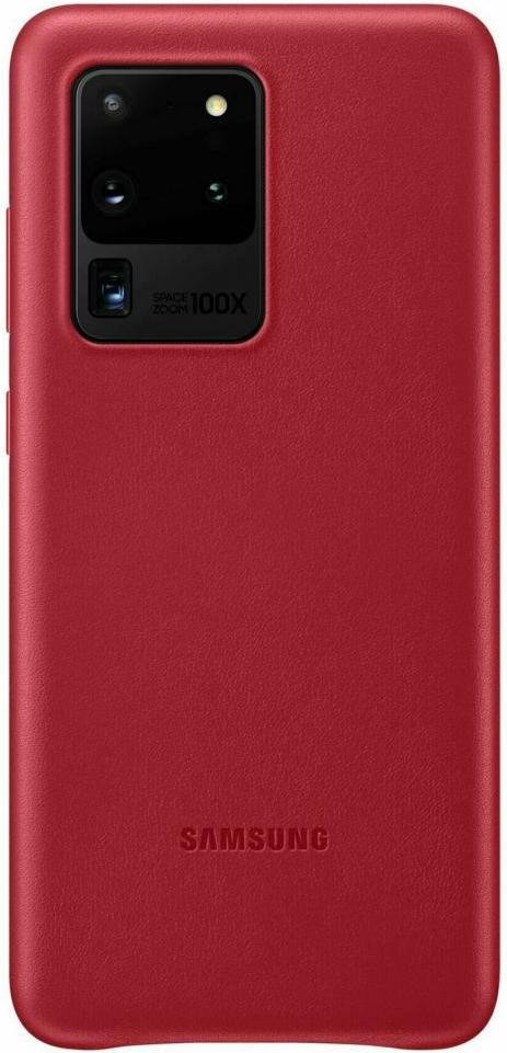 

Чехол для телефона Samsung Leather Cover для S20 Ultra Red, Leather Cover для S20 Ultra