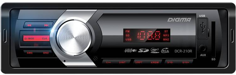

USB-магнитола Digma DCR-210R, Автомагнитола Digma DCR-210R