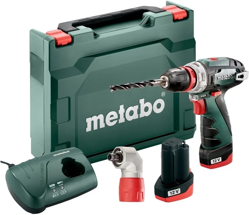 

Дрель-шуруповерт Metabo PowerMaxx BS Quick BASIC [600156950], Дрель-шуруповерт Metabo PowerMaxx BS Quick Basic 600156950 (с 2-мя АКБ, кейс, 2 патрона)