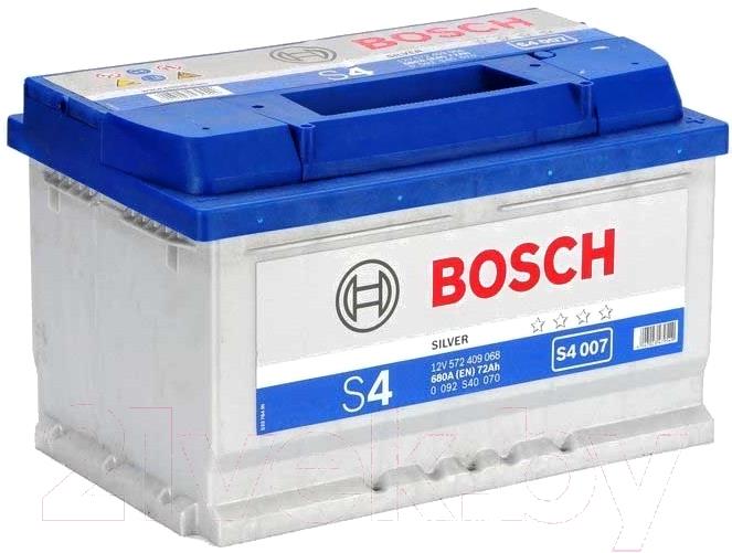 

Автомобильный аккумулятор Bosch S4 007 572 409 068 / 0092S40070 (72 А/ч), Аккумулятор Bosch S4 007 572409068 72 А/ч 0092S40070