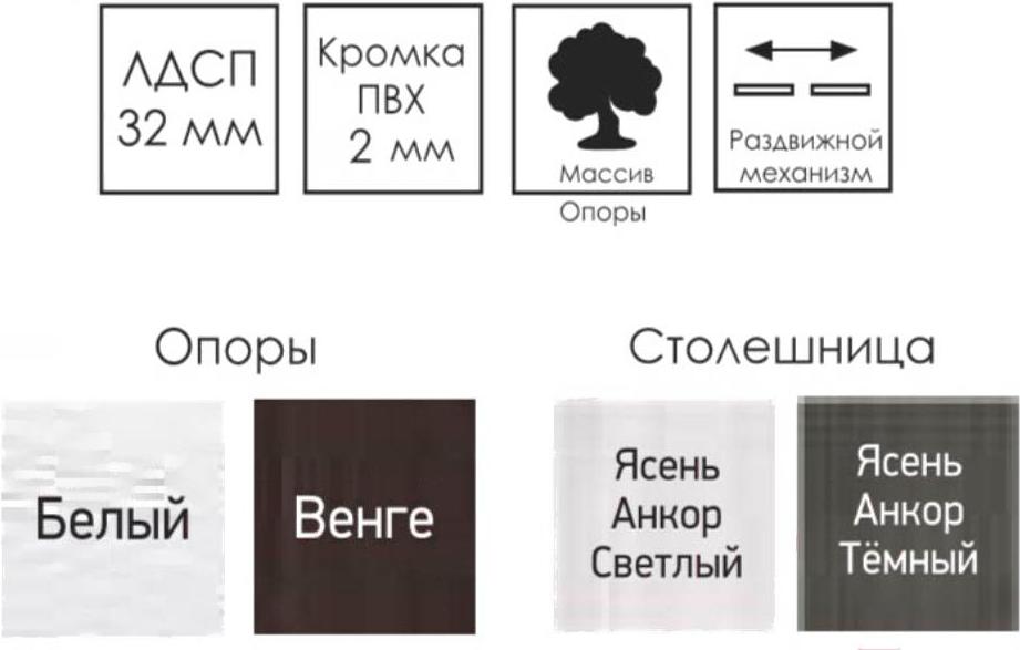 

Стол обеденный Ивару Ялта-2 опоры массив резной/венге/анкор темный, Ялта-2