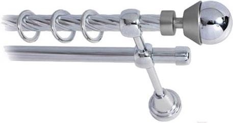 

Карниз Lm Decor Мельба 041 2р витой 1.8м хром, Мельба 041 2р витой 16мм 1.8м