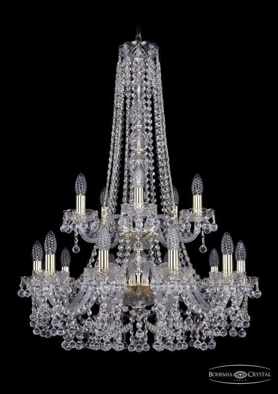 

Подвесная люстра Bohemia Ivele Crystal 1409/10+5/240/h-91/2d/G