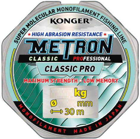 

Леска монофильная KONGER METRON CLASIC PRO 30 м 0,20 мм [200030020], Леска монофильная KONGER METRON CLASIC PRO 30 м 0,20 мм 200030020