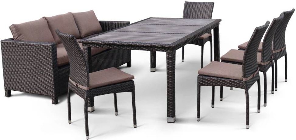 

Комплект садовой мебели Afina garden T347/S65A/Y380A-W53 Brown [T347/S65A/Y380A-W53 Brown 8PCS], Комплект садовой мебели Afina garden T347/S65A/Y380A-W53 T347/S65A/Y380A-W53 8PCS Brown