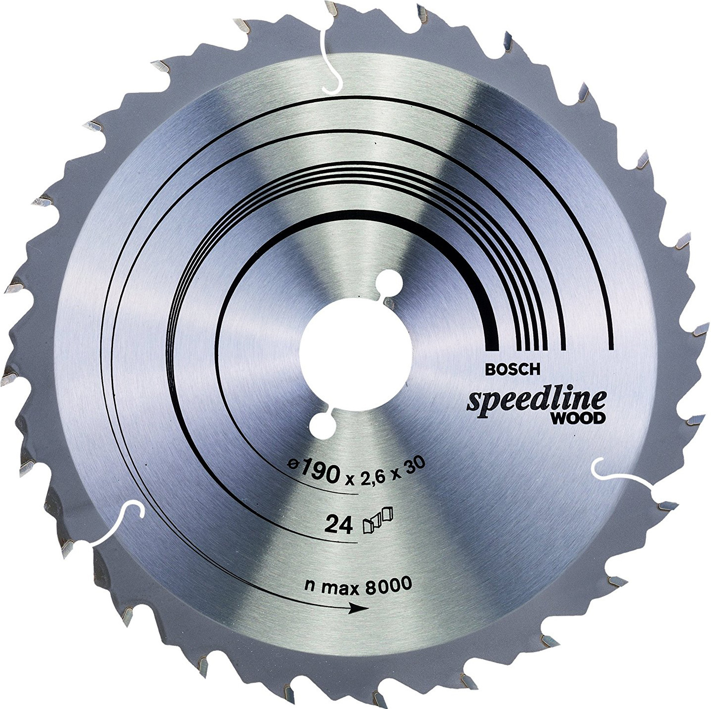 

Диск пильный Bosch 2.608.640.801, Диск пильный Bosch Speedline Wood 190-30 2.6/1.8 24 FZ/WZ 2.608.640.801