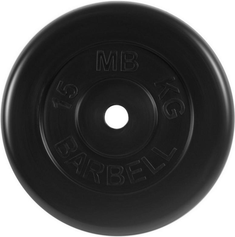 

Диск для штанги MB Barbell обрез. 26 мм 15 кг [MB-PltB26-15], обрез. 26 мм 15 кг