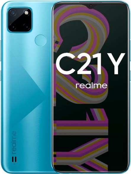 

Мобильный телефон Realme C21Y 4/64GB RMX3263 Cross Blue, Смартфон Realme C21Y RMX3263 4GB/64GB международная версия (голубой)