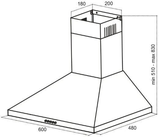 

Кухонная вытяжка Germes Piramida 60 inox, Piramida 60
