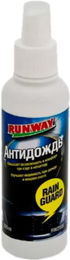 

Очиститель стекол Runway Антидождь 200мл [RW2008], Антидождь 200мл